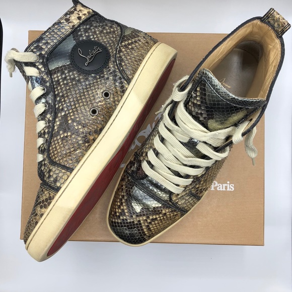 Christian Louboutin Other - Christian Louboutin Louis Flat Python Pesce
